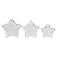 Centrotavola DKD Home Decor Bianco Legno 57 x 54 x 3 cm [3 Pezzi]