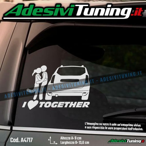 Adesivo love together dacia - together,