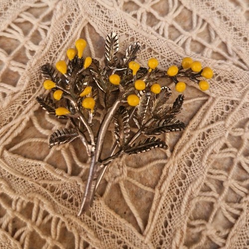 Spilla mimose vintage in - spilla,