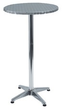 TAVOLO TONDO ALTO STILE BAR ALLUMINIO - ROUND UP D. 60XH110CM