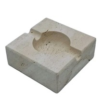 POSACENERE BRUTALISTA IN MARMO/TRAVERTINO-FRATELLI MANELLI-ITALY-ANNI 70-VINTAGE