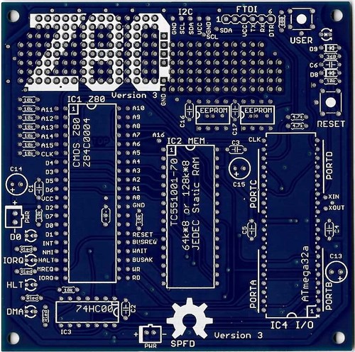 Pcb z80 chip mbc - z80,