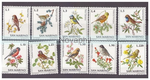 San marino 1972 uccelli - , e