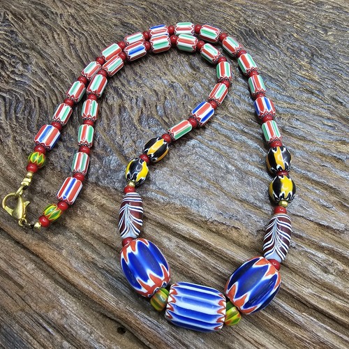 Collana perle vetro stile - collana,