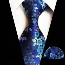 Cravatta Foulard Blu Fiore