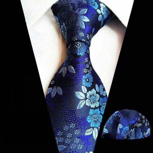 Cravatta foulard blu fiore - cravatta,