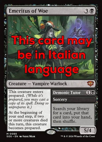Mtg emeritus woe exc - mtg, of