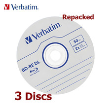 Verbatim 50 GB BD-RE DL 2x Blu-ray 50 GB rivestimento rigido doppio strato riscrivibile 3 dischi