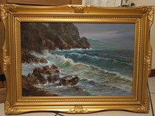 MARINA NAPOLETANA DIPINTO AUTENTICO DI VINCENZO LARICCHIA GARANTITO 100%