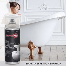 Smalto Vernice per Ceramica AMBRO-SOL Rinnova sanitari, lavandini, vasche 400 ml