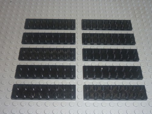 Lego plaque black 2x8 - x,
