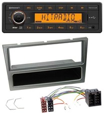 Autoradio Continental 1DIN DAB MP3 AUX USB per Opel Corsa C ISO 2000-2004 alluminio