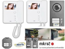 Kit Videocitofono 2 voice urmet con pulsantiera da parete sostituisce 1783/322 