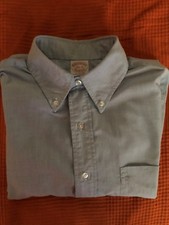CAMICIA VINTAGE BROOKS BROTHERS BUTTON DOWN CELESTE TG.39 CON CIFRE-OCCASIONE!!