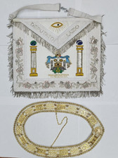 Grembiule e collare massonico deputato Lazio ottimo Massoneria