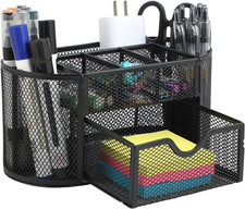 Organizer Scrivania Ufficio Con Cassetto – Portapenne Da Scrivania Nero Con Cass