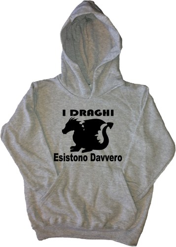 Draghi esistono felpa con - draghi,