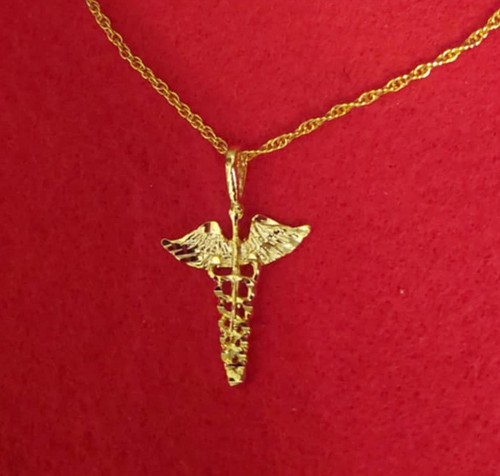 Collana con ciondolo caduceo - collana,