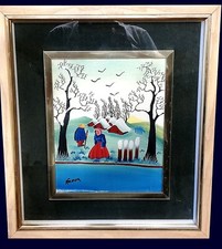 QUADRO NAIF DELL'ARTISTA KOCOVIC "PAESAGGIO" (3)