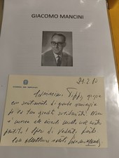 AUTOGRAFO GIACOMO MANCINI