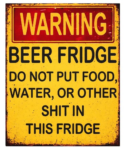 Insegna birra frigo - birra, divertente