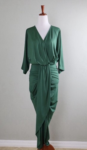 Maxi abito drappeggiato - , baltic