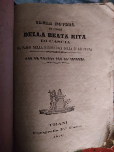 Rara antica sacra novena - antica, alla
