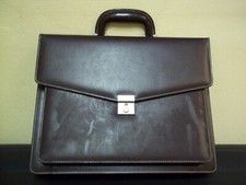 Valigetta borsa 24 ore da lavoro  a tre scomparti in pelle