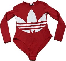 Body Adidas Originals Logo Rosso Moda Body Donna Lush Red Taglia L Ottimo