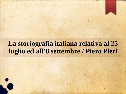Storiografia italiana - la,