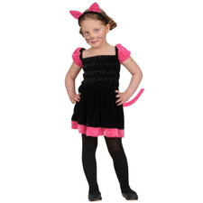 COSTUME VESTITO ABITO TRAVESTIMENTO CARNEVALE HALLOWEEN COSPLAY BAMBINA GATTINA