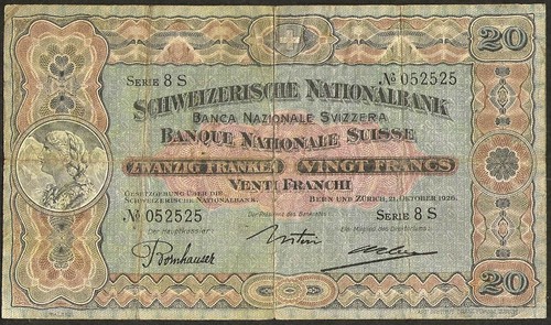 Svizzera banconota di 20 - banconota,