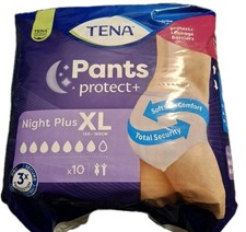 Tena Pants Assorbenti 10 PEZZI Night Plus XL ultra protezione confort sicuro