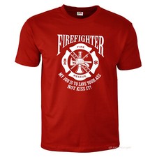 T-shirt vigili del fuoco motto