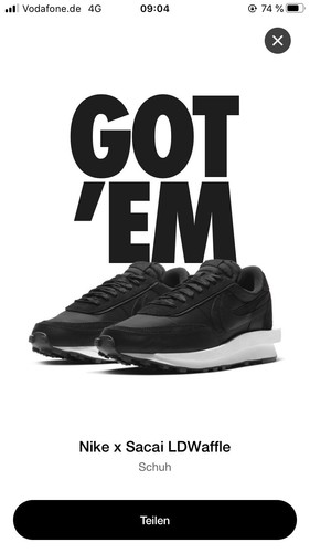 Nike sacai ldwaffle - sacai, nere