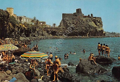 Cartolina catania aci castello - catania,