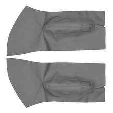 2pz Grigio Pelle Sintetica Auto Pannelli Porta Anteriori Copertura Bracciolo #