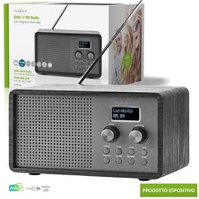 Nedis Radio Sveglia Retò DAB+ FM PLL Portatile Lettore AUX Alimentazione USB