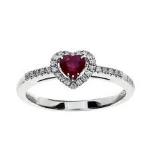 Anello damiani cuore rubino - anello,