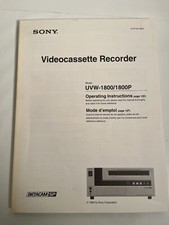 Sony uvw 1800 1800p - uvw-1800/1800p, manuale