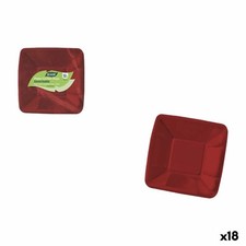 Set di piatti Algon Rosso 18