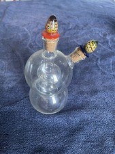 Oliera Ed Acetiera In Vetro Tappo In Sughero Con Murrine 