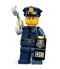 Lego 71000 Minifigures serie 9 Agente di Polizia Poliziotto Manette Distintivo