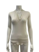 Maglia bianca con inserti in