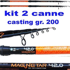 canna surfcasting kit pesca surf casting canne metri 4,20 casting piombo 100-200