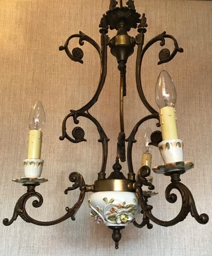 Lampadario anni ottone - 50, in