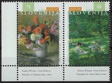 1996 - SLOVENIA - EUROPA CEPT - DONNE CELEBRI - 2 VALORI IN COPPIA MNH MF112781
