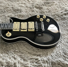 Chitarra elettrica personalizzata 6 corde LP Ace Frehley Black Bone Nut corpo mogano