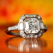 3.0Ct Art Deco Style Asscher
