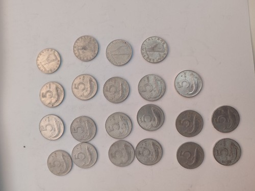 Lotto monete 5 lire - monete,